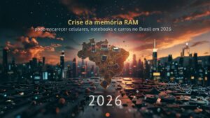 Crise da memória RAM pode encarecer celulares, notebooks e carros no Brasil em 2026